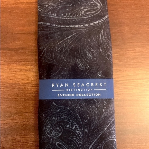 🌿SALE🌿 RYAN SEACREST Blue Silk Necktie - Picture 2 of 7